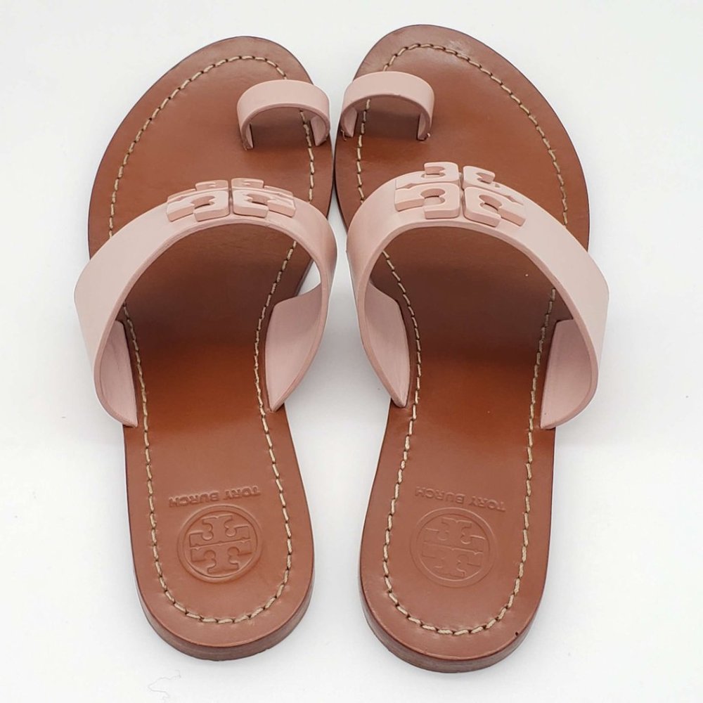 100% Authentic Tory Burch Leather Pink Sandal - Picture 4 of 8
